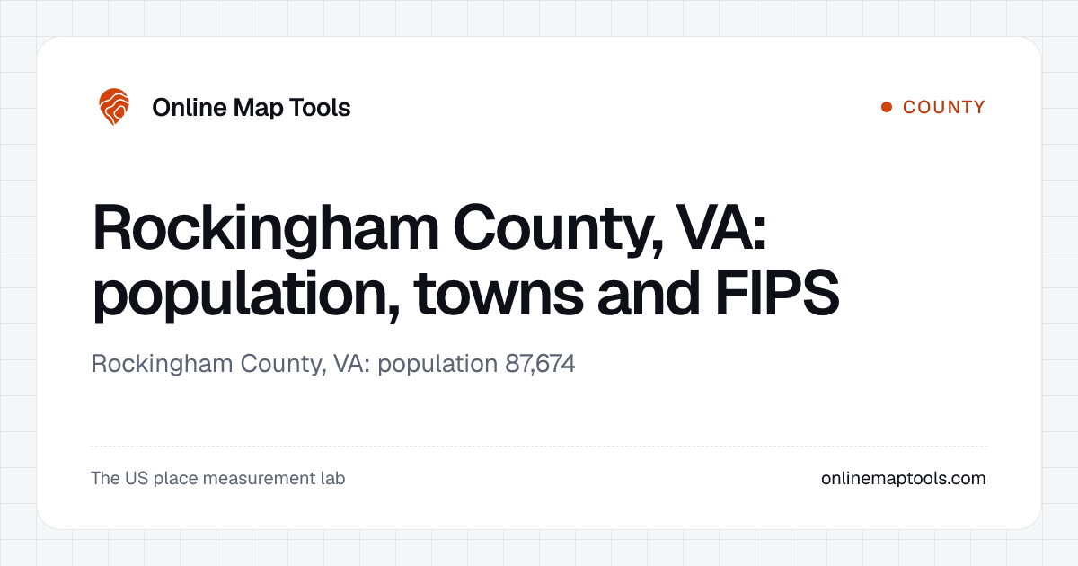Rockingham County, VA: population, towns and FIPS